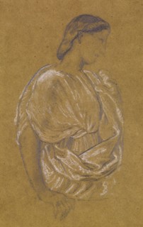 St Theophilus and the Angel - Study of a Court Lady, 1863-67. Creator: Sir Edward Coley Burne-Jones.