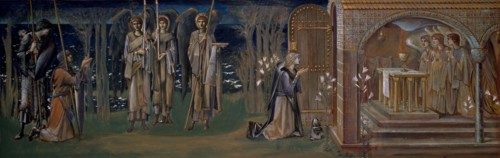 Quest for the Holy Grail - study for The Attainment, 1894. Creator: Sir Edward Coley Burne-Jones.