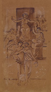 The Fates - composition study, 1865. Creator: Sir Edward Coley Burne-Jones.