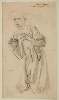 St George Series - Drapery Study of Kneeling Figure for 'The Petition to the King', 1865-66. Creator: Sir Edward Coley Burne-Jones.
