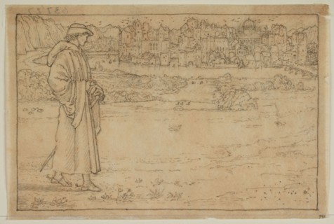 The Hill of Venus - Walter at the Hill of Venus, 1866. Creator: Sir Edward Coley Burne-Jones.