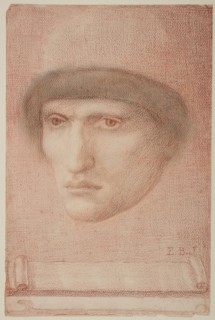 Male Portrait - possibly Dante or study for St George Series, 1865-66. Creator: Sir Edward Coley Burne-Jones.