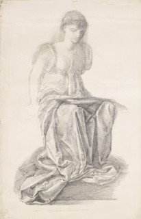 The Fates - study for the figure of Clotho, 1865. Creator: Sir Edward Coley Burne-Jones.