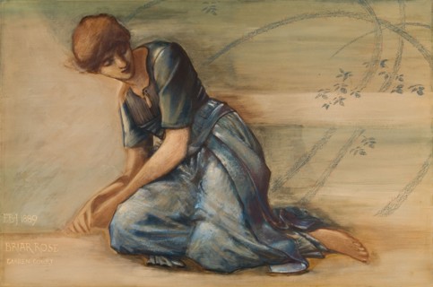 The Briar Rose Series - Study for 'The Garden Court', 1889. Creator: Sir Edward Coley Burne-Jones.