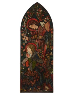The Annunciation, 1857 (post conservation on black). Creator: Sir Edward Coley Burne-Jones.