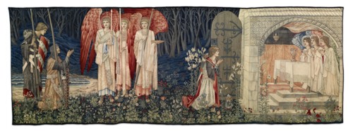 Quest for the Holy Grail Tapestries - Panel 6 - The Attainment; The Vision of the Holy..., 1895-96. Creator: Sir Edward Coley Burne-Jones.