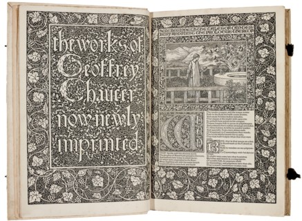 The Kelmscott Chaucer - The Works of Geoffrey Chaucer Now Newly Imprinted, 1896. Creator: Sir Edward Coley Burne-Jones.