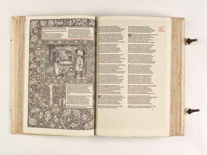 The Kelmscott Chaucer - The Works of Geoffrey Chaucer Now Newly Imprinted, 1896. Creator: Sir Edward Coley Burne-Jones.