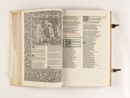 The Kelmscott Chaucer - The Works of Geoffrey Chaucer Now Newly Imprinted, 1896. Creator: Sir Edward Coley Burne-Jones.
