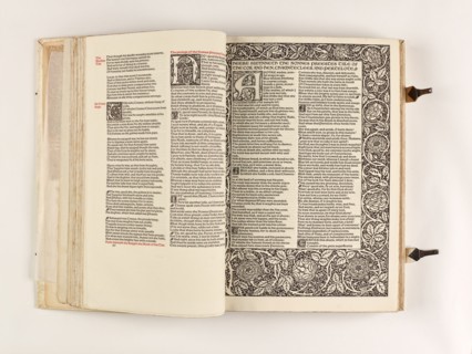 The Kelmscott Chaucer - The Works of Geoffrey Chaucer Now Newly Imprinted, 1896. Creator: Sir Edward Coley Burne-Jones.