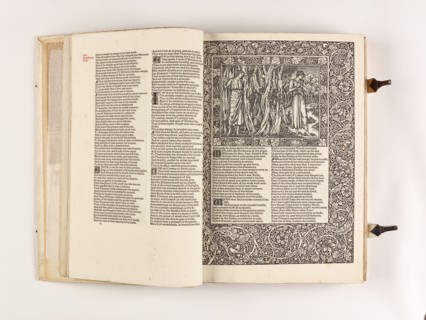 The Kelmscott Chaucer - The Works of Geoffrey Chaucer Now Newly Imprinted, 1896. Creator: Sir Edward Coley Burne-Jones.