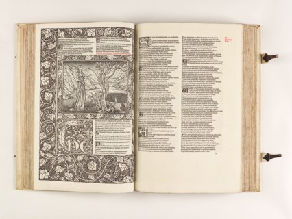 The Kelmscott Chaucer - The Works of Geoffrey Chaucer Now Newly Imprinted, 1896. Creator: Sir Edward Coley Burne-Jones.