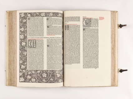 The Kelmscott Chaucer - The Works of Geoffrey Chaucer Now Newly Imprinted, 1896. Creator: Sir Edward Coley Burne-Jones.