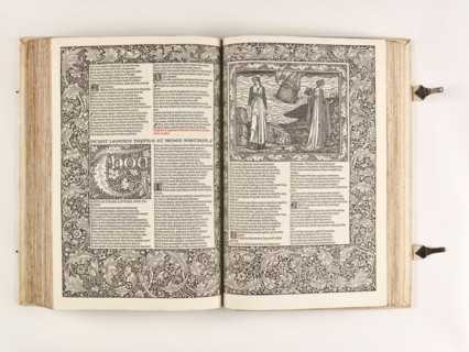 The Kelmscott Chaucer - The Works of Geoffrey Chaucer Now Newly Imprinted, 1896. Creator: Sir Edward Coley Burne-Jones.