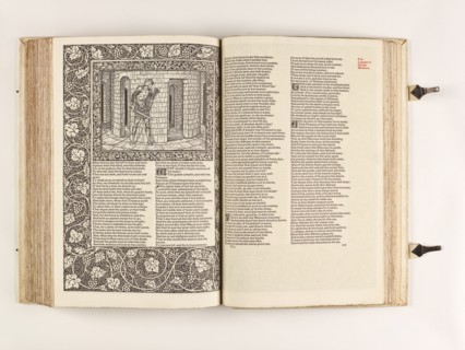 The Kelmscott Chaucer - The Works of Geoffrey Chaucer Now Newly Imprinted, 1896. Creator: Sir Edward Coley Burne-Jones.