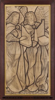 Angels playing organs, 1862. Creator: Sir Edward Coley Burne-Jones.