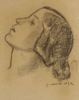 A woman's head (Heidi Blafield), 1932. Creator: Yrjö Aleksander Ollila.