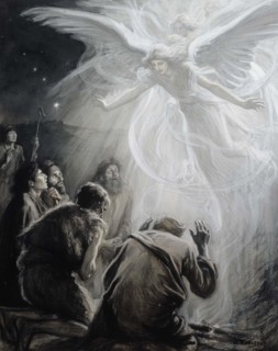 Revelation of angels to shepherds, 1899. Creator: Albert Edelfelt.