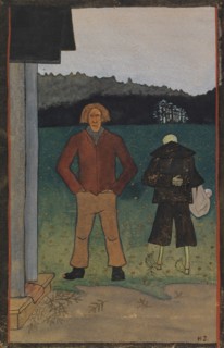 Death and the Peasant, 1895. Creator: Hugo Simberg.