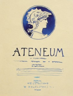 Ateneum magazine cover proposal, published by Wentzel Hagelstam, 1898-1899. Creator: Albert Edelfelt.