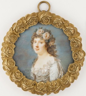 Young woman with garland of flowers, 1797. Creator: Giovanni Domenico Bossi.