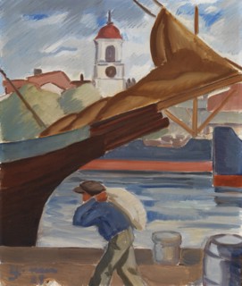 Satama, 1929. Creator: Vihtori Ylinen.