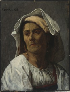 Italian female model, 1866. Creator: Adolf von Becker.