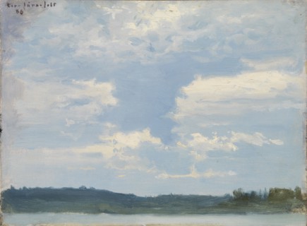 Lake Landscape, Cloudy Sky, 1886. Creator: Eero Jarnefelt.