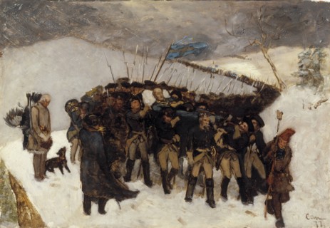 Funeral procession of Charles XII, sketch, 1877. Creator: Gustaf Cederström.