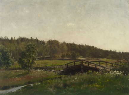 Bridge over a Brook, 1882. Creator: Hjalmar Munsterhjelm.