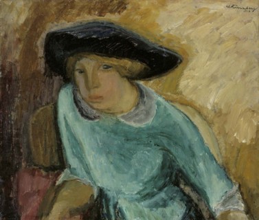 Girl in Green, 1914. Creator: William Lonnberg.