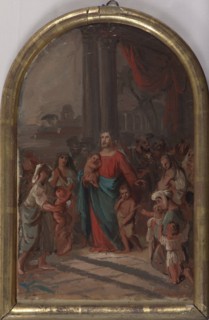 Let the children come to me, sketch for an altarpiece ordered for the Nikolai Church..., 1846. Creator: Robert Wilhelm Ekman.