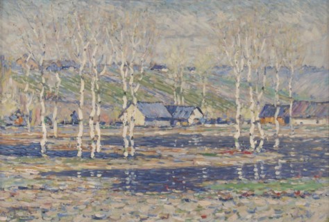 Spring flood, late 19th-early 20th century. Creator: Vilhelms Purvitis.