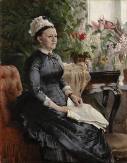 Portrait of Mrs. Anna Sinebrychoff, 1885. Creator: Albert Edelfelt.