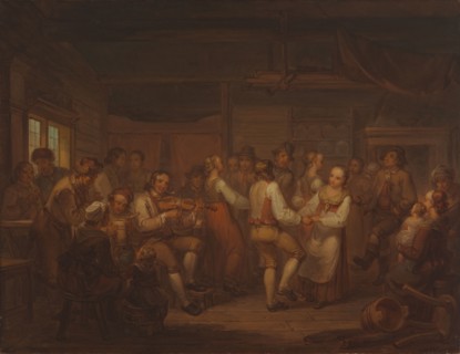 A Peasant Dance in Finland, 1816. Creator: Alexander Lauréus.