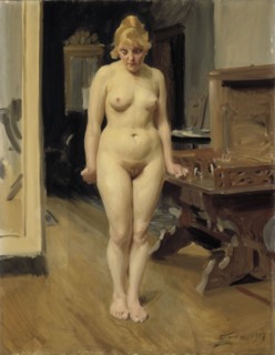 The Shy Model, 1917. Creator: Anders Leonard Zorn.