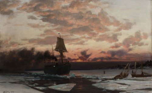 The Icebound Steamboat, 1878. Creator: Berndt Lindholm.