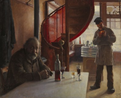 French Wine Bar, 1888. Creator: Eero Jarnefelt.