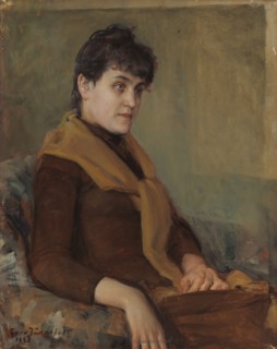 Engagement Portrait of Saimi, 1889. Creator: Eero Jarnefelt.