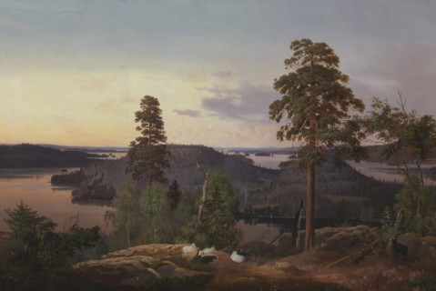 View from Haminalahti, 1853. Creator: Ferdinand von Wright.
