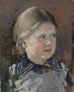 Head of a Girl, Study for the Family Portrait of Baron Magnus von Born, 1890. Creator: Gunnar Berndtson.