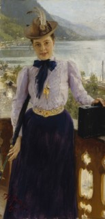 Portrait of Natalia Nordmann, 1900. Creator: Il'ya Repin.