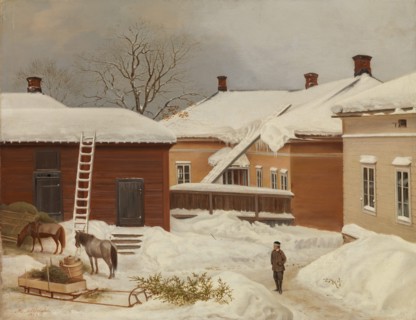 The Liljenstrand House in Winter, 1860. Creator: Magnus von Wright.