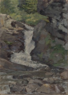Stream between the rocks, 1870-1879. Creator: Maria Wiik.