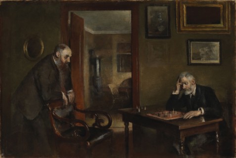 Chess players, 1870-1914. Creator: Peter Alfred Schou.