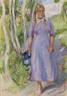 Carrying Water, 1911. Creator: Pekka Halonen.