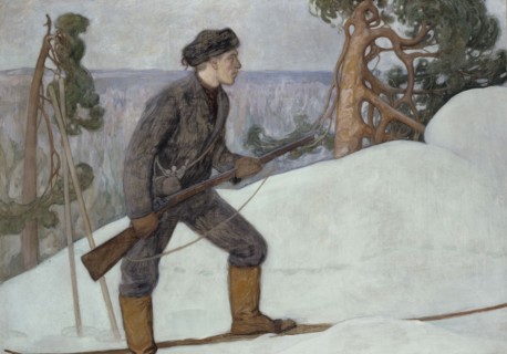 The Lynx Hunter, 1900. Creator: Pekka Halonen.