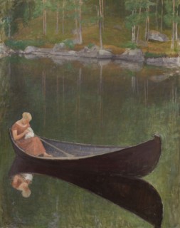 Woman in a Boat, 1924. Creator: Pekka Halonen.