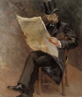 Newspaper reader (Björn Wasastjerna), 1889. Creator: Torsten Wasastjerna.
