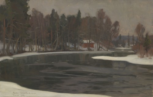 Winter landscape from Karelia, 1909. Creator: Victor Westerholm.